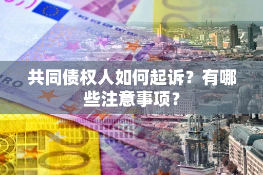 济南共同债权人如何起诉？有哪些注意事项？