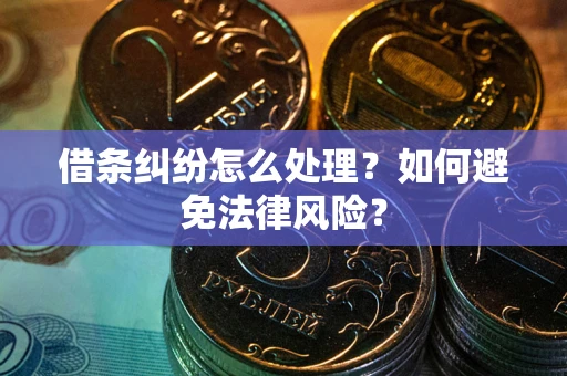 济南借条纠纷怎么处理？如何避免法律风险？